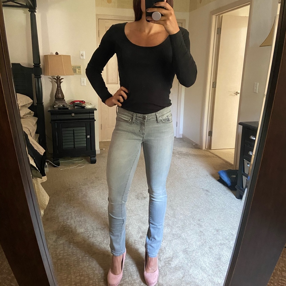 Gap Grey/Silver Stretchy Skinny Jeans size 4/27R